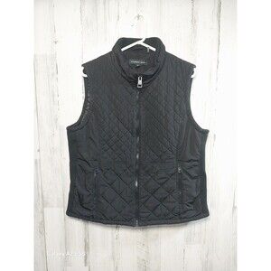 Andrew Marc Black Women's Quilted Insulated Vest Jacket Size XXL